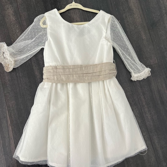 Mango Ivory Dress with Sheer Accents - Picture 1 of 9